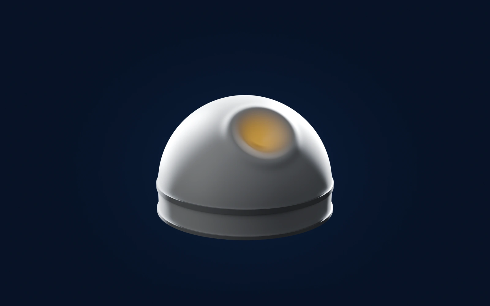 Schematic buckling pattern in a spherical dome under external pressure